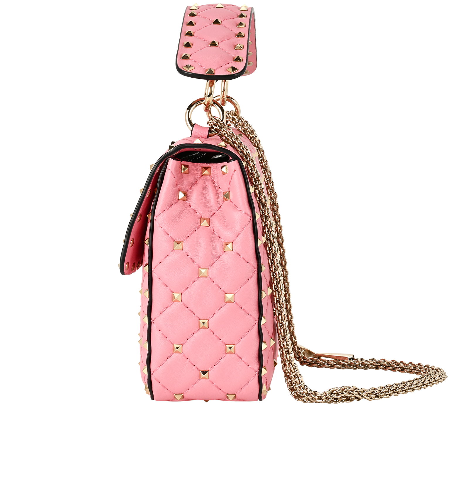 Medium Rockstud Spike, &pound;895, Handbags, Pink, Leather, Bottom view